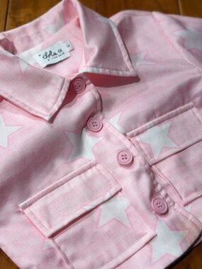 EUC Lola + The Boys Pink Lightweight Jacket Size 4